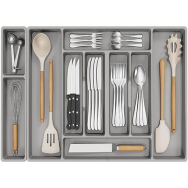 Органайзер для столових приборів Lifewit, 51.6x42 см, для 60 приборів, знімний тримач, пластик