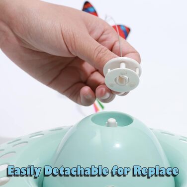 18 PCS Interactive Automatic Butterfly Cat Toy with Kitten Play Balls for House Cats Adults - 18 Pack Gift (red)
