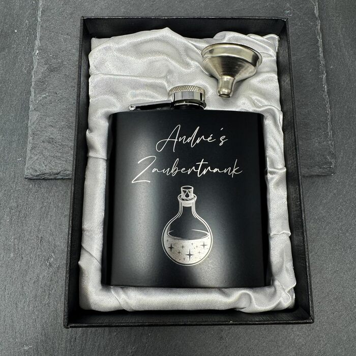 Набір фляг з гравіюванням - персоналізований з іменем - ідеальний подарунок на весілля та для чоловіків - нержавіюча сталь (Дизайн 11)