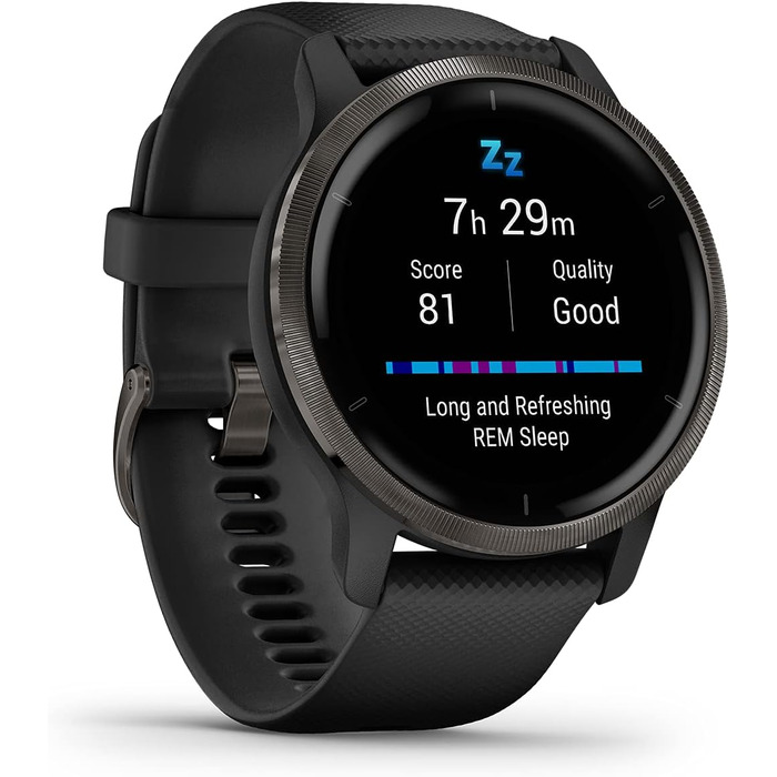 Розумний годинник Garmin Venu 2 – GPS, AMOLED, 25+ спортивні режими, Music Pay, чорний