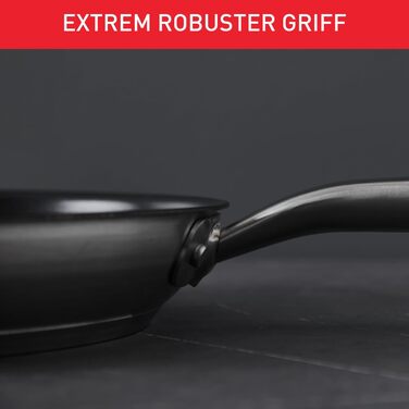 Сковорода Tefal Virtuoso 28 см з нержавіючої сталі, індукційна, довговічна, з ергономічною ручкою - E49206