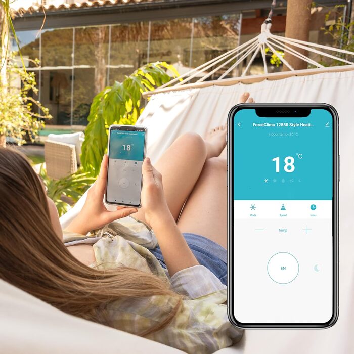 Мобільний кондиціонер Cecotec ForceClima 7550 Style Connected, 7000 BTU, площа охоплення 20 м², пульт, LED-дисплей, 4 режими, 2 швидкості, осушувач повітря, таймер