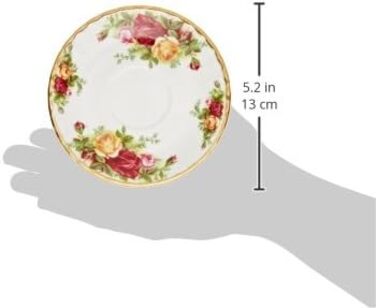 Сервіз Royal Albert Old Country Roses на 4 персони, вінтажний, з кістяного фарфору, середній квітковий візерунок, чайник 0,8 л, подарунковий набір