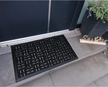 Гумовий килимок для вулиці DILUMA Matador 45x75 см, міцний грязезахисний килимок-ганз із антиковзаючим покриттям для вхідних дверей