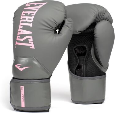 Боксерські рукавички Everlast Elite Prostyle для жінок (12oz, сірий/рожевий)