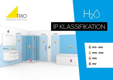 Настінний світильник Trio Leuchten Kula для ванної, метал хром, біле скло, без лампи E14