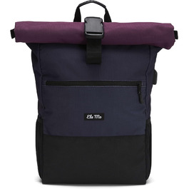 Жіночий рюкзак Ela Mo Rolltop: антикрадійний, для ноутбука, школа, університет, бізнес (Berry)