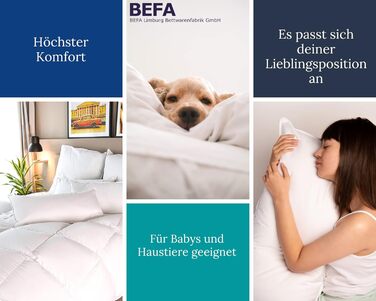 Ковдра з гусячого пуху BEFA NATUR 135x200 см, 90% пух, 10% перо, всесезонна, для алергіків, сертифікат OEKO-TEX 100, Downpass, Німеччина