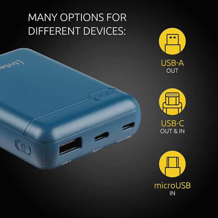 Powerbank Intenso XS 10000mAh Petrol: зарядний пристрій для смартфона, планшета, MP3-плеєра, цифрової камери