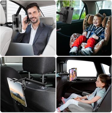 Тримач для планшета в авто AXFEE, висувний, універсальний, для iPad, iPhone, Switch, смартфонів 4.7-16 дюймів