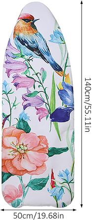 Близняк для прасувальної дошки, класичний бавовняний, 140x50 см, з еластичним гумкою