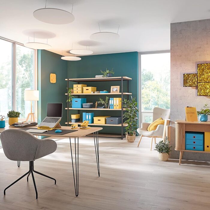 Leitz Канцелярський килимок для столу 80x40 см, антиковзкий, сірий (Velvet Grey) - для ноутбука, ПК, монітора, офісу та дому