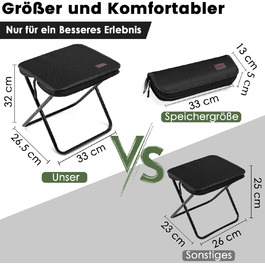 Складний туристичний стілець Mooncy, 33x26,5x32 см, до 120 кг, зелений (чорний)