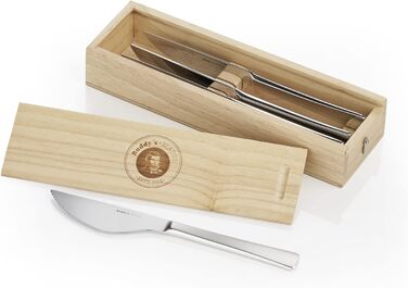 Buddy's Blades - Pizza Cutter Set, 4-Piece Set, Pizza Knife Set, Knife Set, Wavy Edge, Gift Box, Blade Length 11 cm, 23 cm Length, Stainless Steel