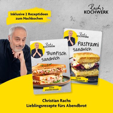 Фритюрниця RACHS KOCHWERK Vario-Doppelkammer 9 л з роздільною камерою, сенсорним екраном та 8 програмами | Airfryer для смаження без олії, з функцією Smart-Cook (нержавіюча сталь / чорний)