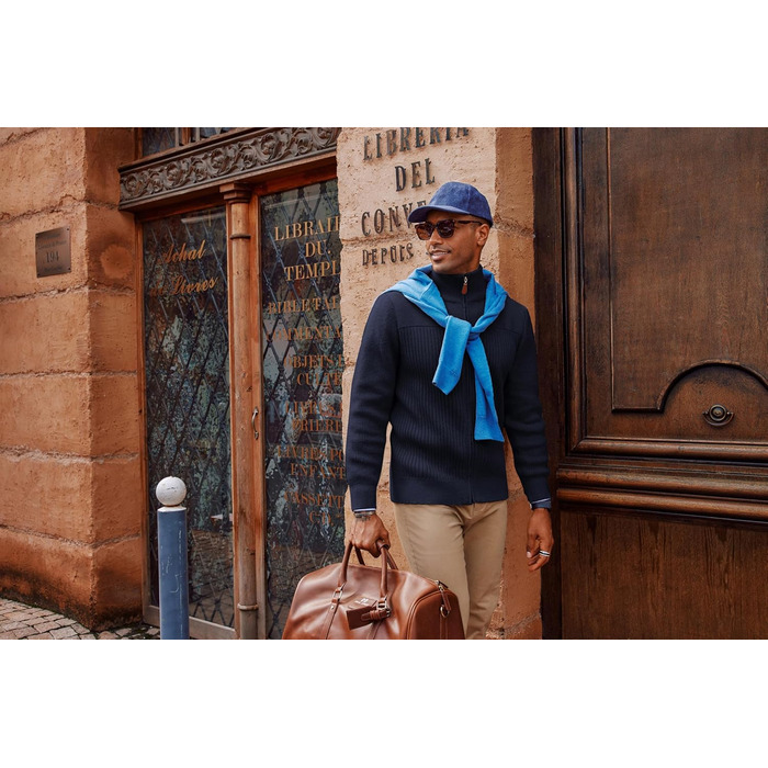 Кардиган чоловічий PJ PAUL JONES з блискавкою та стійким коміром, колір: темно-синій, розмір M