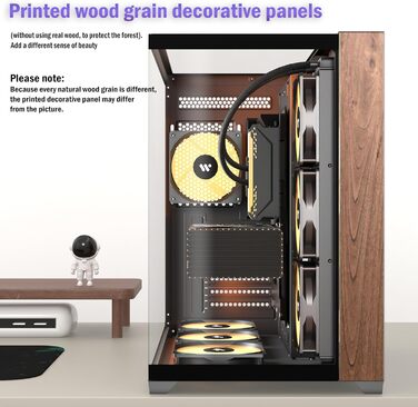 Корпус для ПК ANSAITE P7: Mid-Tower з 6 PWM ARGB-вентиляторами, скляна панель 270°, Type-C, чорний
