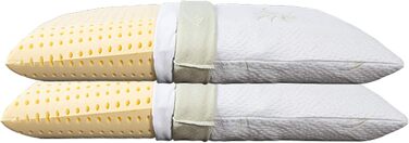 Набір з 2 подушок EVERGREENWEB 40x80 см, 18 см, ортопедичні, Memory Foam, знімний чохол Aloe Vera і бавовна, для болю в шиї, медичний виріб