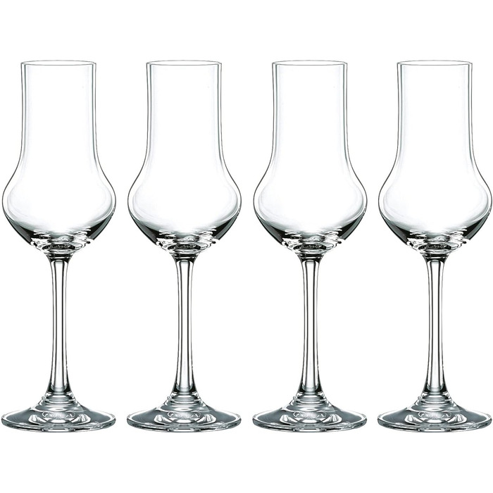 Nachtmann Grappa Glasses 109 ml, Set of 4, Vivendi, 89736, Crystal Stem Glasses, Liqueur Glasses, Dishwasher Safe
