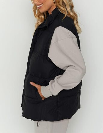 Жіноча жилетка Zhiyouni з пуховим наповнювачем, без рукавів, чорного кольору