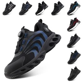 Черевики для роботи Hitmars: чоловічі та жіночі, з металевим носком, зручні кухарські черевики, легкі, для дахів, чорні та сині, EU36-48