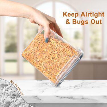 Набір контейнерів для зберігання GoMaihe 16 шт., герметичні бокси для кухні, пластикові контейнери з кришкою для круп, мюслі, рису, борошна та корму для тварин