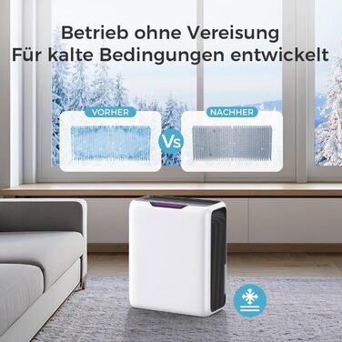 Електричний осушувач повітря 3L для дому, 20㎡, Dual Peltier, 30dB, таймер 24h