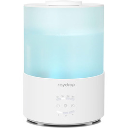 Ультразвуковий зволожувач повітря Raydrop 3L з аромадифузором та LED-підсвіткою, для спальні, дитячої кімнати та великих приміщень