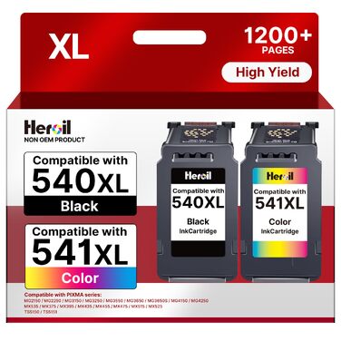 Картриджі для принтера Canon 540XL 541XL Multipack (чорний та кольоровий) для Pixma MG3650, MG3600, TS5150, TS5100, TS5410, MG4250, MX475, MX535