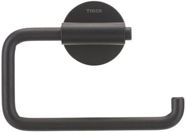 Тримач для туалетного паперу Tiger Urban поворотний, чорний, з декорувальними кільцями, 14x10 см