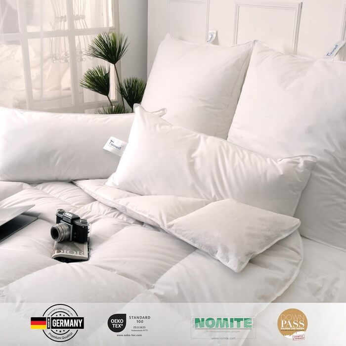 Dreamworld Nature Duvet - Made in Germany - 200x200 cm down duvet made of 90% down and 10% feathers, winter duvet, suitable for allergy sufferers (nomite), Öko-Tex 100 Class 1 certified, Downpass 200 x 200 cm winter duvet