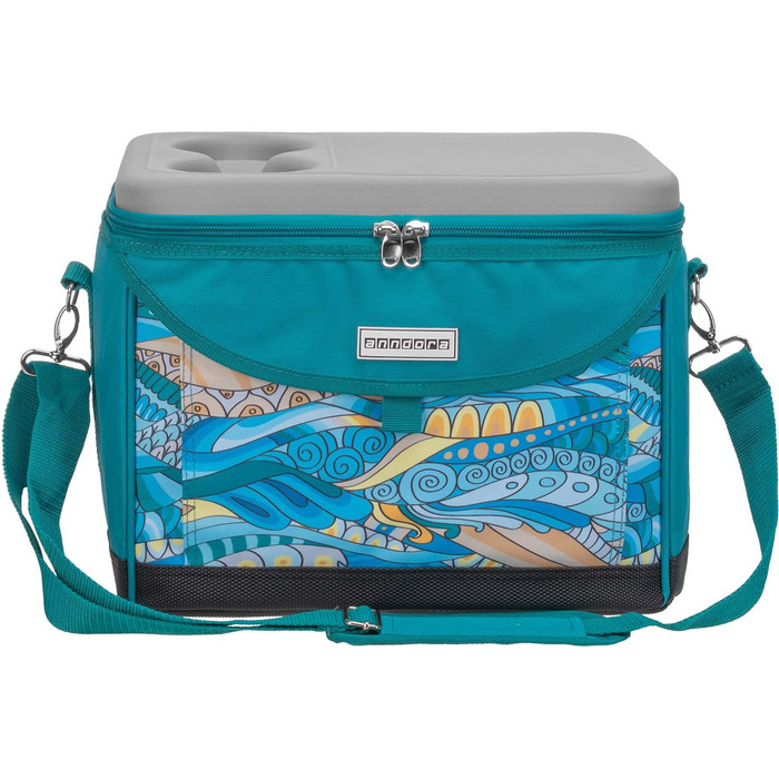 Термосумка Anndora 22L для пікніка, 35 x 24 x 27 см, блакитний колір (OCEAN turquoise)