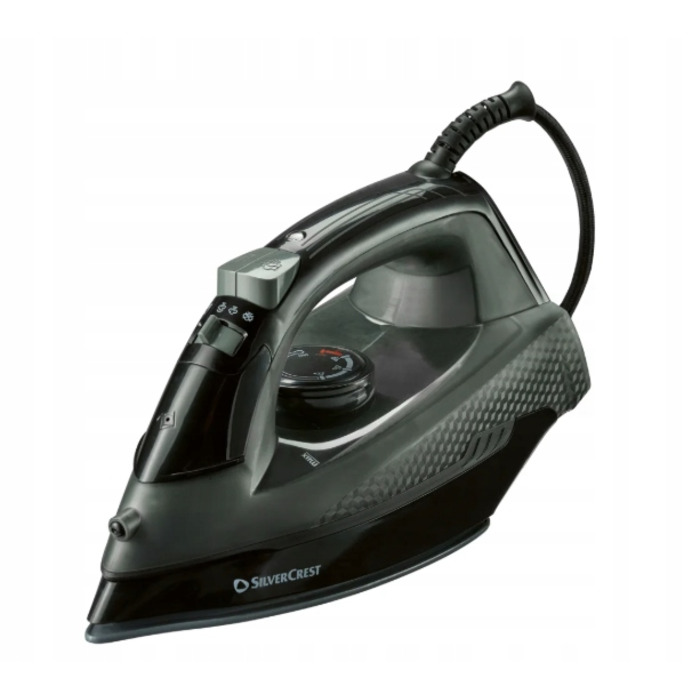 Парова праска Silvercrest SDBG 2200 A1, чорна, 2180 Вт, резервуар 300 мл