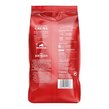 Кава в зернах Joerges Gorilla Café Creme Espresso, 1 кг (набір 2 шт)
