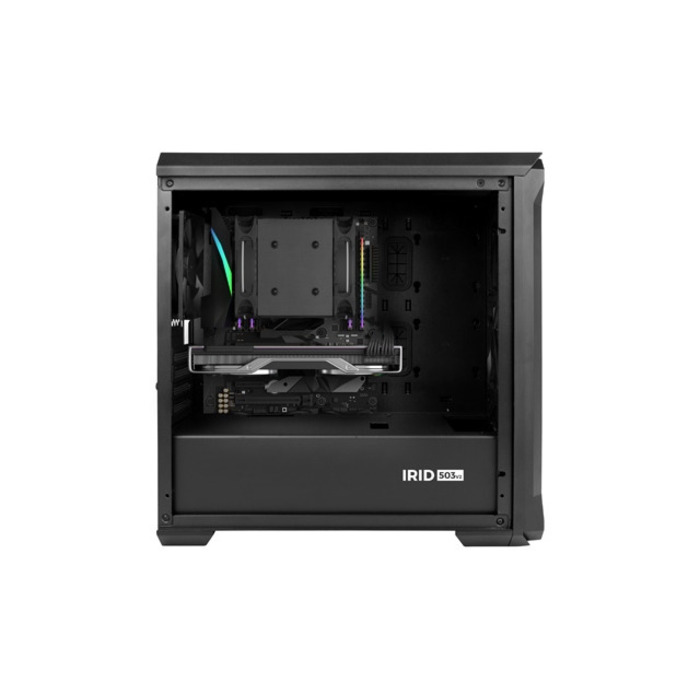 Корпус для ПК Genesis Irid 503 micro ATX, чорний, з вікном