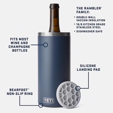 YETI Rambler Wine Chiller - Stainless Steel Insulated Wine Cooler