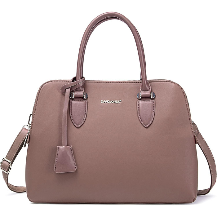Сумка жіноча David Jones елегантна шопер (Tote Bag) з PU шкіри - рожева. Сумка через плече, багато відділень для роботи та повсякденного використання