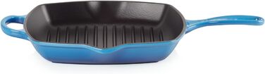 Чавунна гриль-сковорода Le Creuset Signature 26 см квадратна, для всіх типів плит, індукція, 2,86 кг, колір Azure