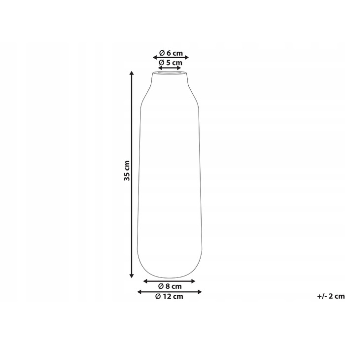 Керамічна ваза Beliani, 12 x 35 см
