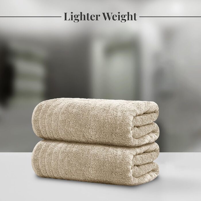 Набір рушників Tens Towels з 100% бавовни, 8 предметів: 2 великі банні рушники, 2 рушники для рук, 4 салфетки для обличчя, гігроскопічні та швидкосохнучі (Бежевий)