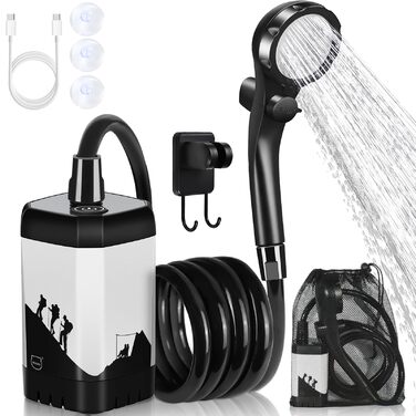 Портативна електродушова система Miaoke для кемпінгу, 7800 mAh, з цифровим дисплеєм та регулюванням температури