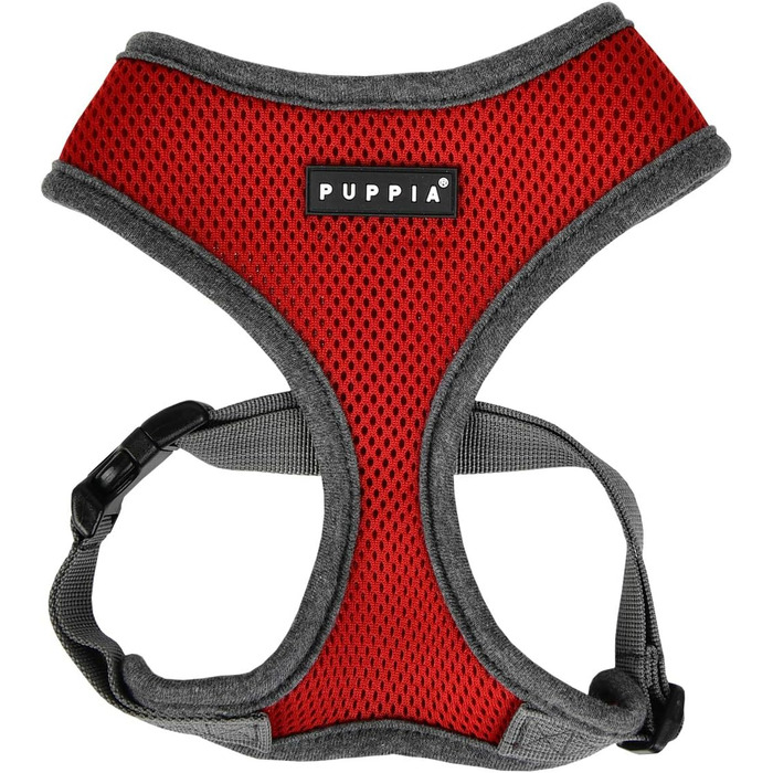 М'яке собаче нашийник Puppia Soft Harness II - комфортний та регульований, для собак середніх та маленьких порід, винний колір, розмір M