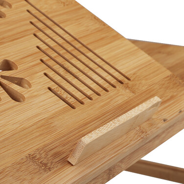Relaxdays Height-Adjustable Laptop Table Bamboo