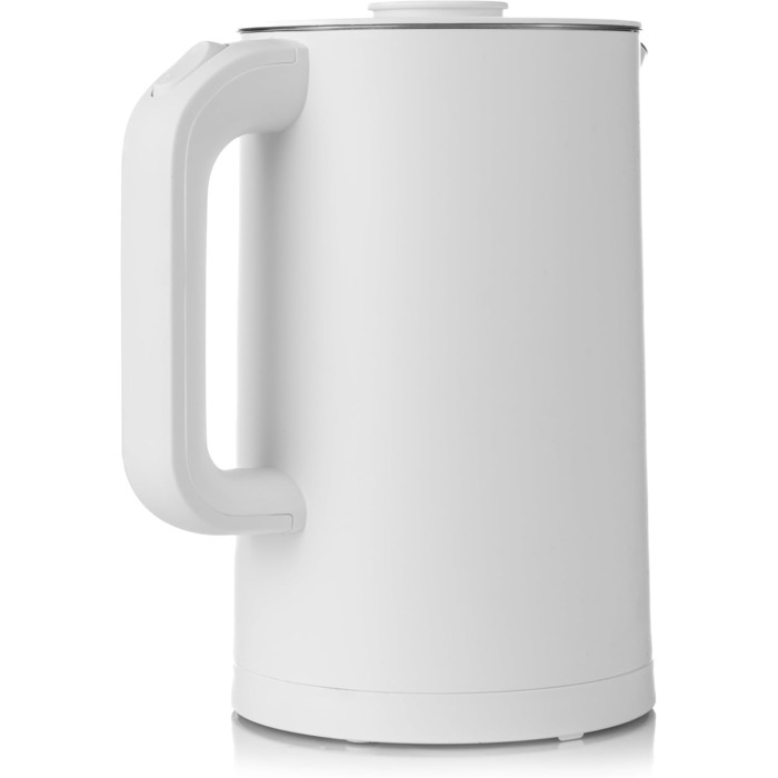 Електричний чайник LEHMANN з нержавіючої сталі 1.7L, 2200W, швидкий нагрів, подвійні стінки, автовимкнення та захист від перегріву, BPA-free, для дитячого харчування, чаю та кави (білий)