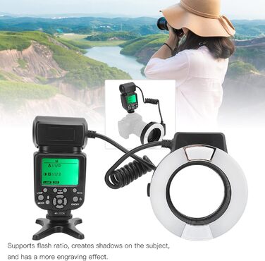 LED кільцева лампа Ringblitz з TTL та автофокусом для камер Nikon D7100, D7000, D5200, D5000, D3200, D3100, D90, D300S, D600
