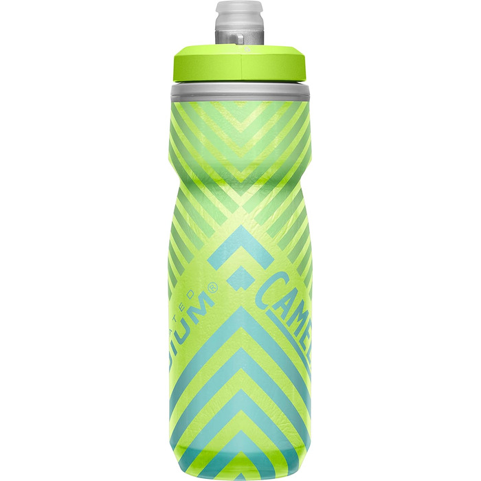 Пляшка для води CAMELBAK Podium Chill 620 мл для спорту, бігу, велоспорту, походів, подвійні стінки, лайм/синя