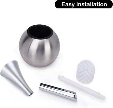 Набір для туалету: тримач для щітки та щітка без свердління, нержавіюча сталь