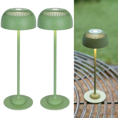 Світлодіодна настільна лампа бездротова LED для вулиці та дому, димована, з акумулятором 5200mAh, IP54, чорна (2 шт)