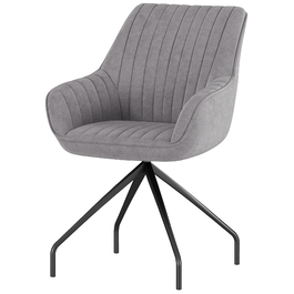HOMCOM Swivel Lounge Chair with Armrests, Velvet-Look, Swivel Chair with Metal Legs, for Bedroom, Living Room, Dark Grey | Aosom