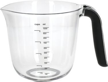 Набір мірних кухлів KitchenAid, 3 шт, чорний, 1 л, 500 мл, 250 мл, для кухні, можна мити в посудомийці